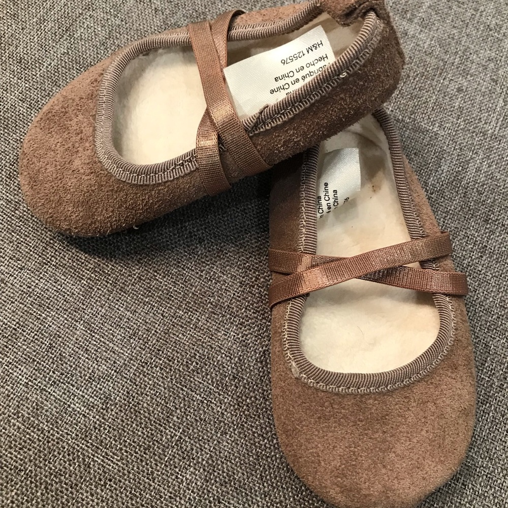 Baby suede flats